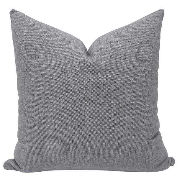 Granite Weave Indoor/Outdoor Pillow Cover crafted from woven performance fabric with a richly textured stone-inspired weave for coastal, modern organic, and luxury interiors.