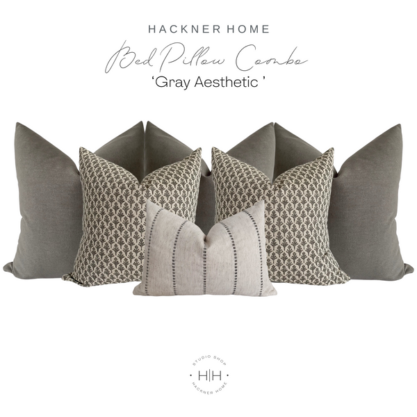 Bed Pillow Combo 'Gray Aesthetic'