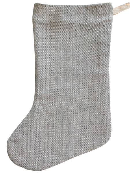 Subtle Gray | Boho Christmas Stocking