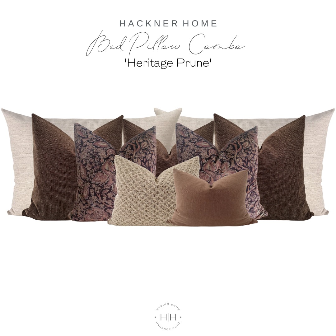 Bed Pillow Combo 'Heritage Prune'