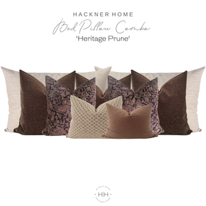 Bed Pillow Combo 'Heritage Prune'