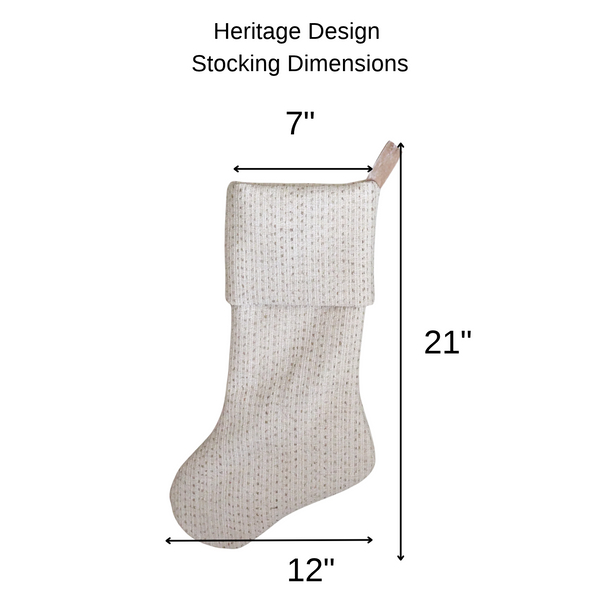 Golden Brown Textured Christmas Stocking | Heritage Design