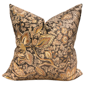 Heritage Yellow Brown Pillow Cover