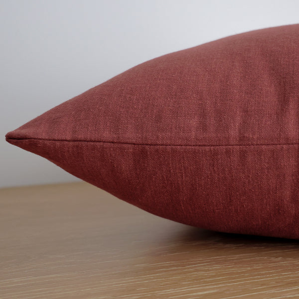 Red Wine Linen Pillow Cover