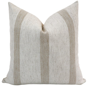 Reflection Stripe | White Pillow Cover