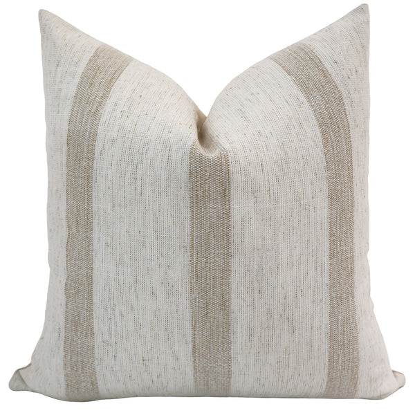Reflection Stripe | White Pillow Cover