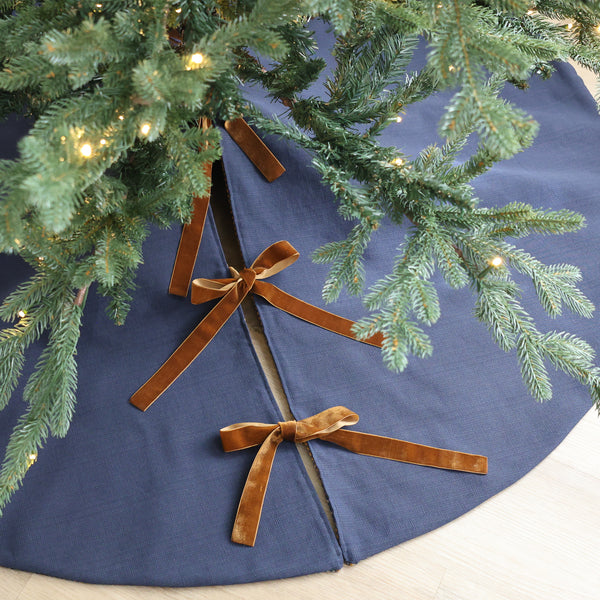 Blue Tartan Plaid Christmas Tree Skirt