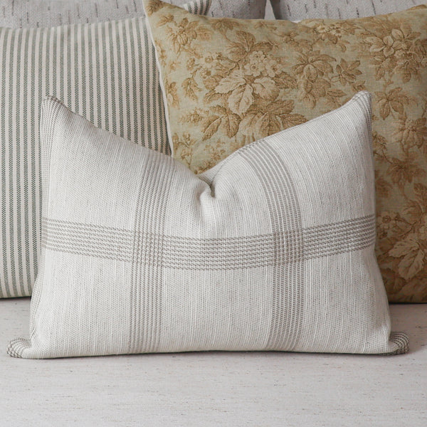 Linen Windowpane Pillow Cover