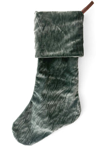 Distressed Green Velvet Holiday Stocking NLS.XX