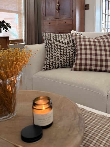 Holly Floral Block Print Pillow Cover