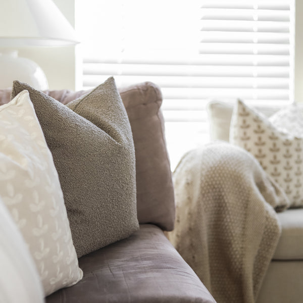 Taupe Boucle Indoor/Outdoor Pillow Cover