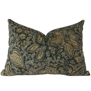 Heritage Green Black Pillow Cover