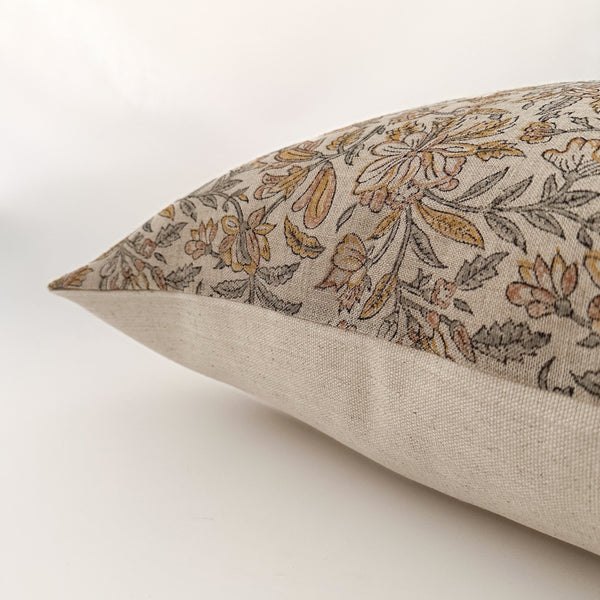 Bloom Floral Block Print Pillow Cover
