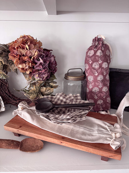 Gift Bundle 'Wooden Serving Board, Shopping Bag Organizer, & Bowl Cozy Set of 5'