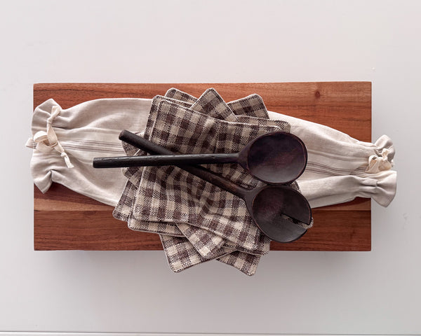 Gift Bundle 'Wooden Serving Board, Shopping Bag Organizer, & Bowl Cozy Set of 5'