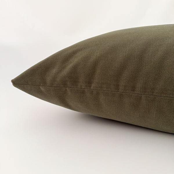 Olive Velvet Pillow Cover
