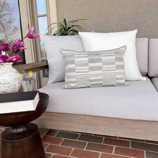 White Boucle Indoor Outdoor Pillow Cover