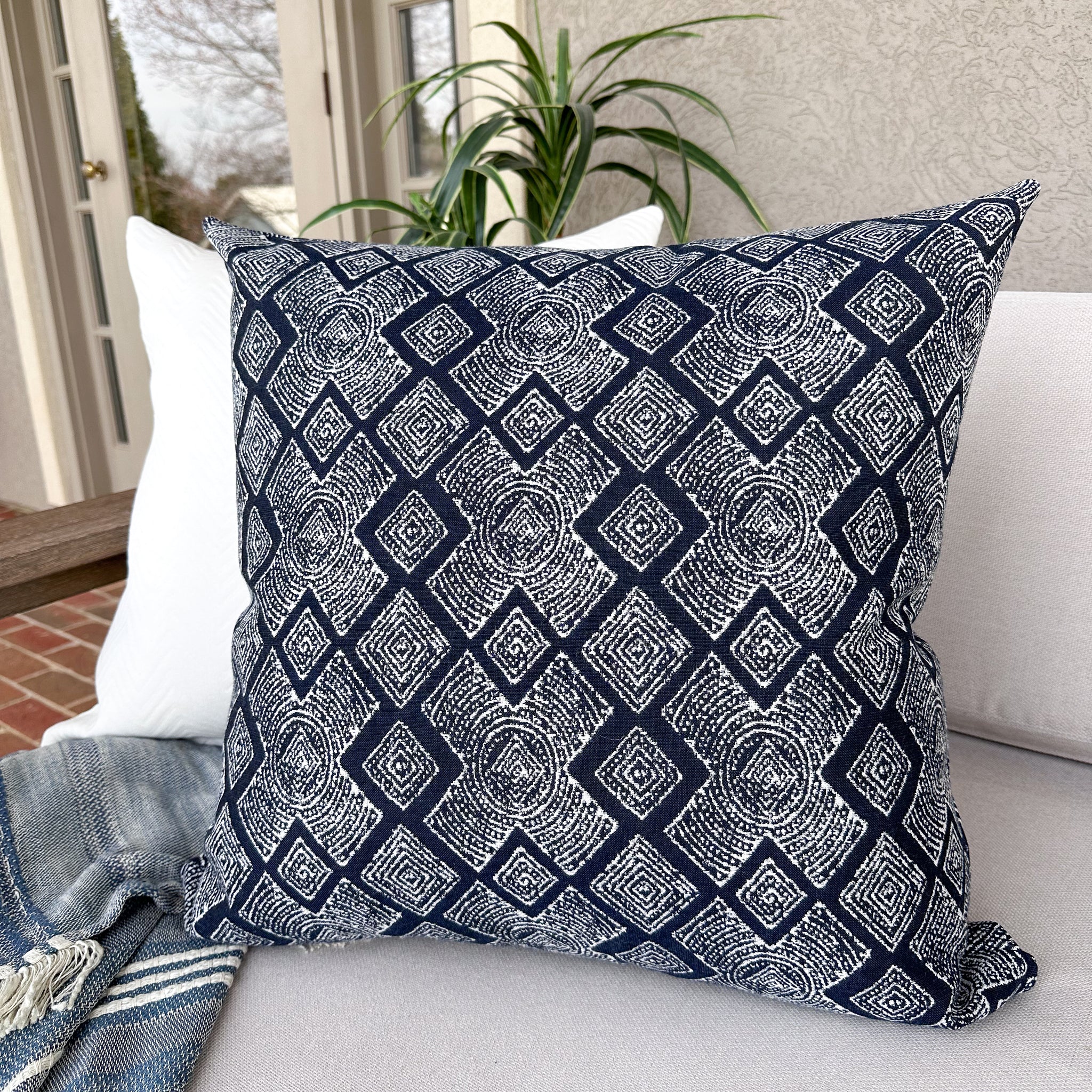 Dark blue pillow covers best sale