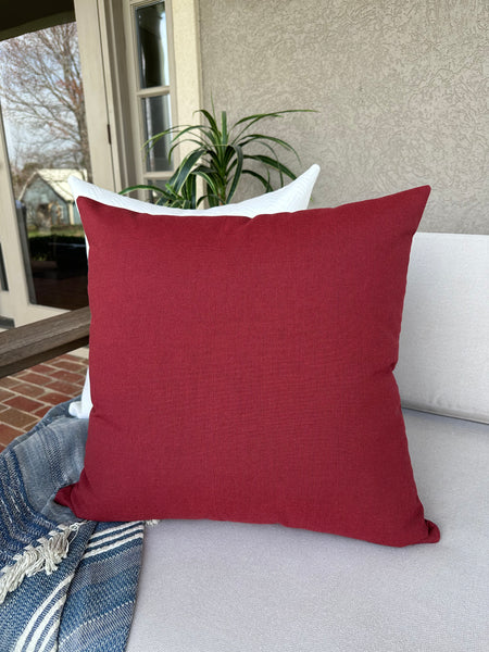 Red Indoor Outdoor Pillow Cover