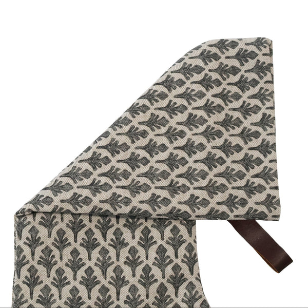 Charcoal Leaf | Small Minimal Christmas Stocking