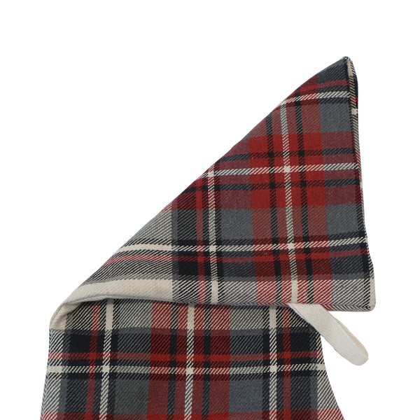 Red Plaid Boho Christmas Stocking