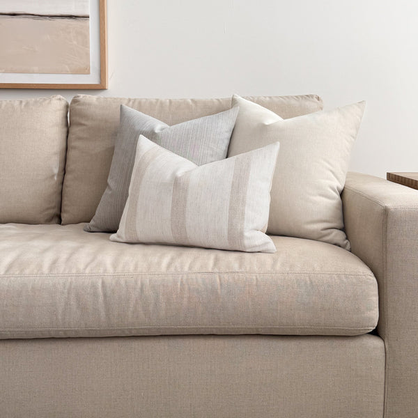 Reflection Stripe | White Pillow Cover