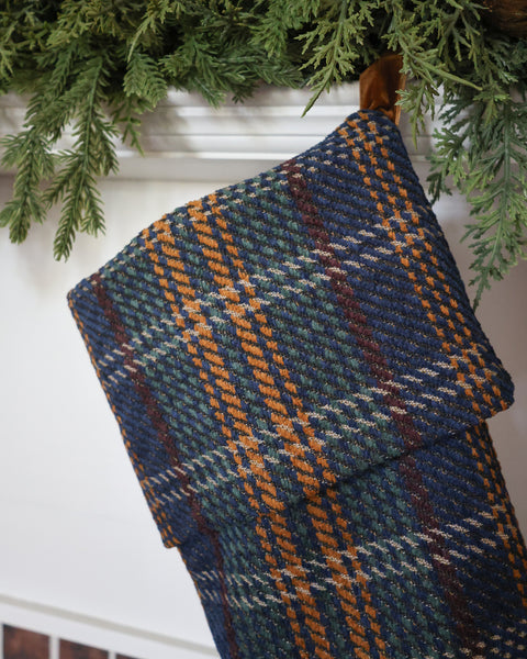 Blue Tartan Plaid Christmas Stocking | Heritage Design