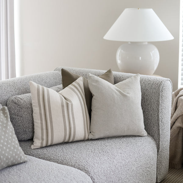 Perennial Stripe | Olive Pillow Cover