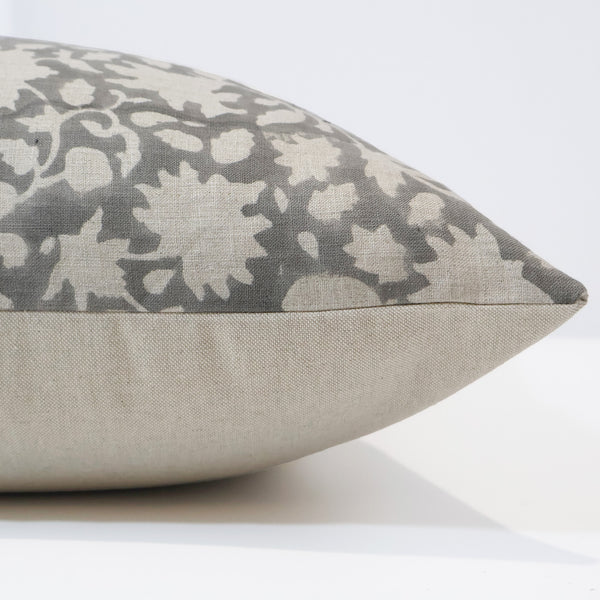 Light French Gray Block Print Pillow Cover