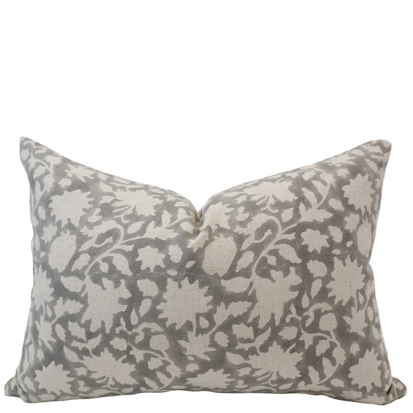 Light French Gray Block Print Pillow Cover