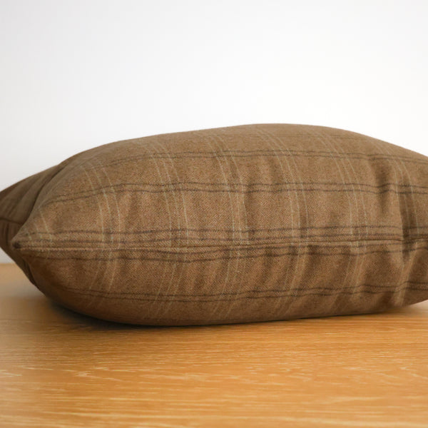 Wool Plaid | Caramel Pillow Cover