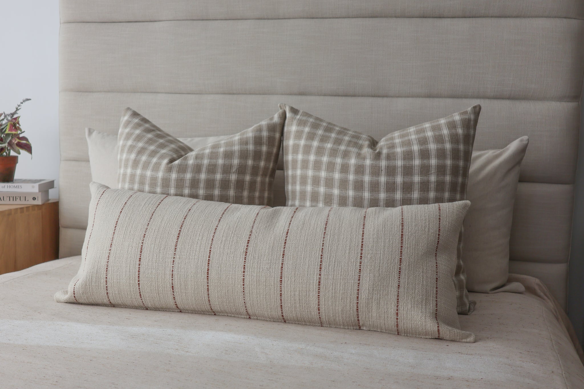 Corded Rust Pillow Cover