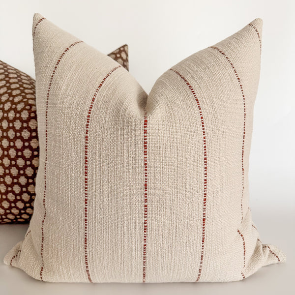 Corded Rust Pillow Cover