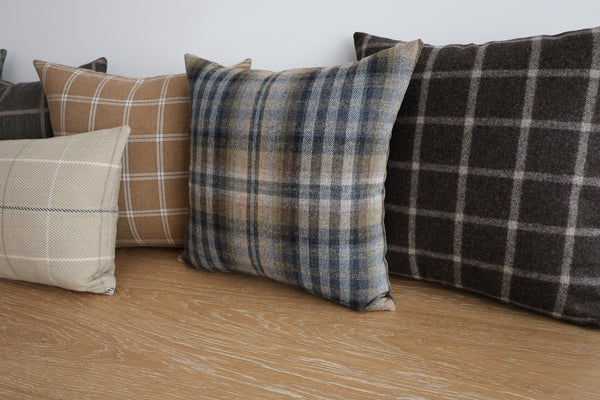 Caramel Blonde Plaid Pillow Cover