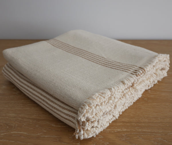 Loomed Weighted  Blanket | Rust & Cream