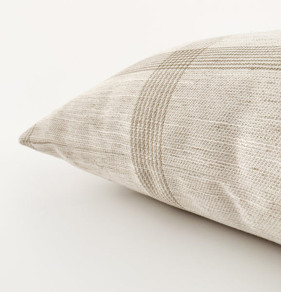 Linen Windowpane Pillow Cover