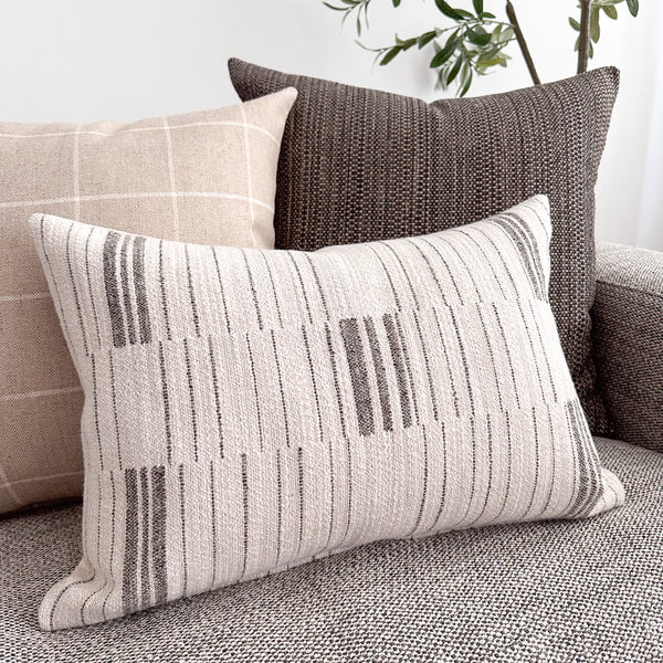 Offset Gray Pillow Cover (ON THE SHELF)