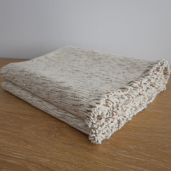 Loomed Weighted  Blanket | Sepia & Cream