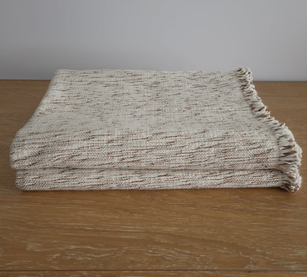 Loomed Weighted  Blanket | Sepia & Cream