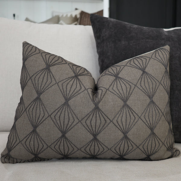 Noir Trellis Pillow Cover