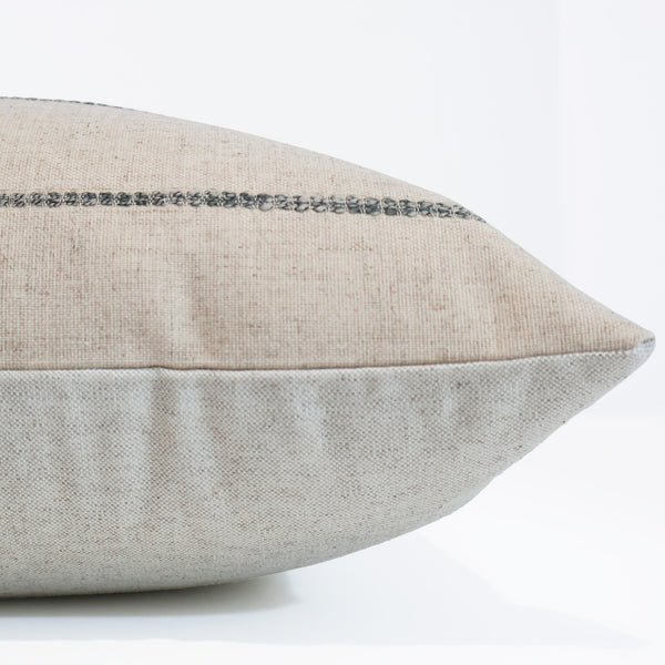 Stripe Embroidery Pillow Cover