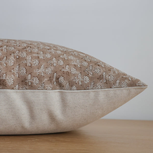 Rose My Love Block Print Pillow Cover