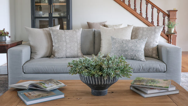 Quiet Meadow Block Print Pillow Cover