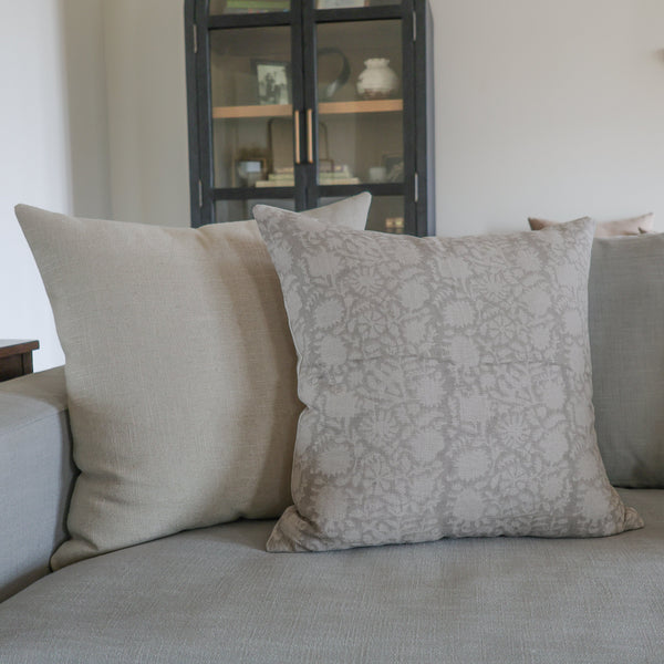 Quiet Meadow Block Print Pillow Cover
