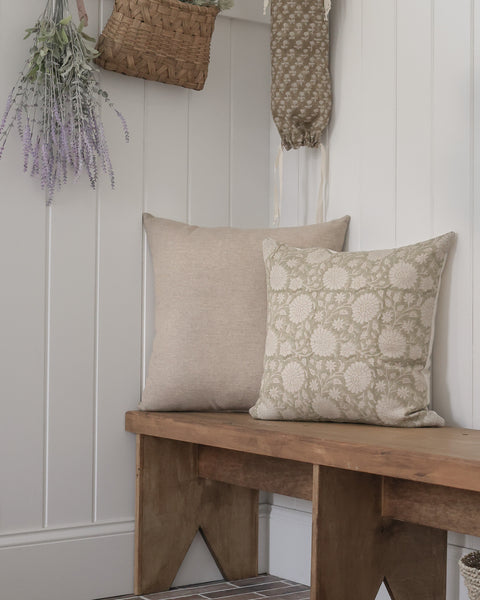 Willow Garden Block Print Pillow Cover