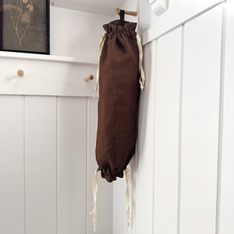 Cloth Grocery Bag Holder 'Linen Brown'
