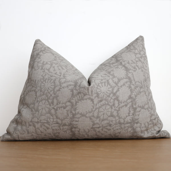 Quiet Meadow Block Print Pillow Cover