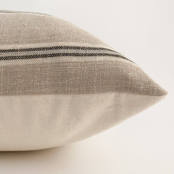 Cottage Stripe Linen Pillow Cover