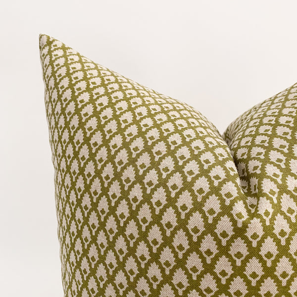 Flora Olive Pillow Cover (ON THE SHELF)