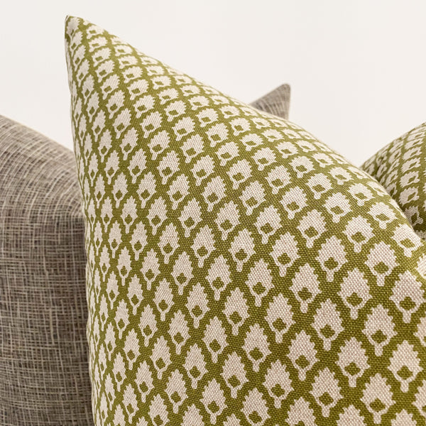Flora Olive Pillow Cover (ON THE SHELF)